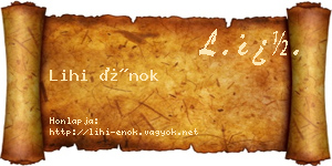 Lihi Énok névjegykártya